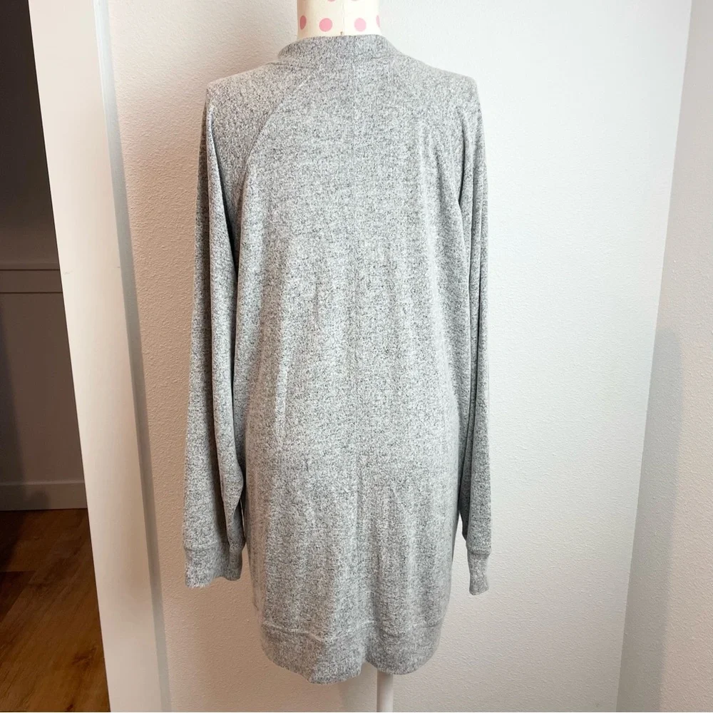 BP Nordstrom Open Front Gray Cardigan With Pockets Small